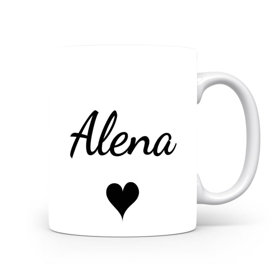 Hrnek se jménem Alena | Romantický hrnek se srdcem