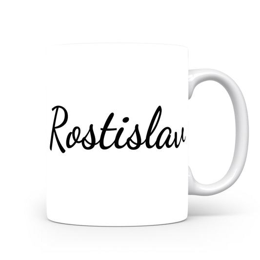 Hrnek se jménem Rostislav | Minimalistický pánský hrnek