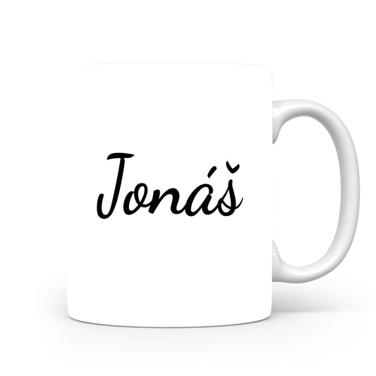 Hrnek se jménem Jonáš | Minimalistický pánský hrnek