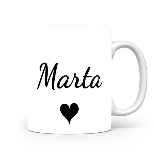 Hrnek se jménem Marta | Romantický hrnek se srdcem