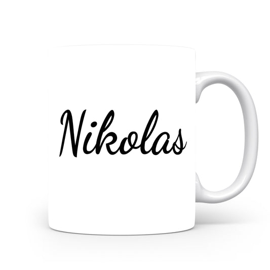 Hrnek se jménem Nikolas | Minimalistický pánský hrnek