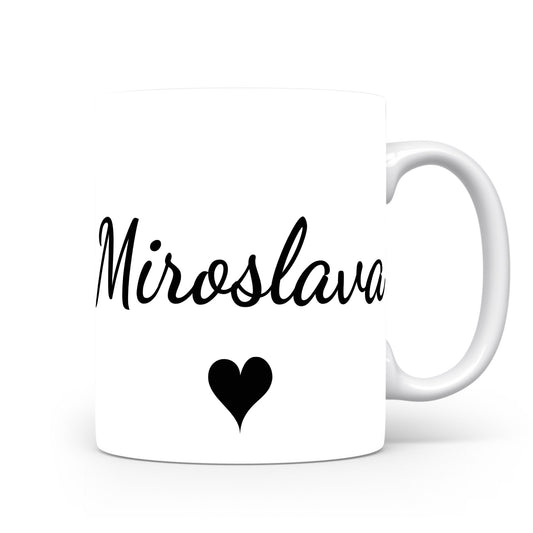 Hrnek se jménem Miroslava | Romantický hrnek se srdcem