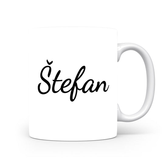 Hrnek se jménem Štefan | Minimalistický pánský hrnek