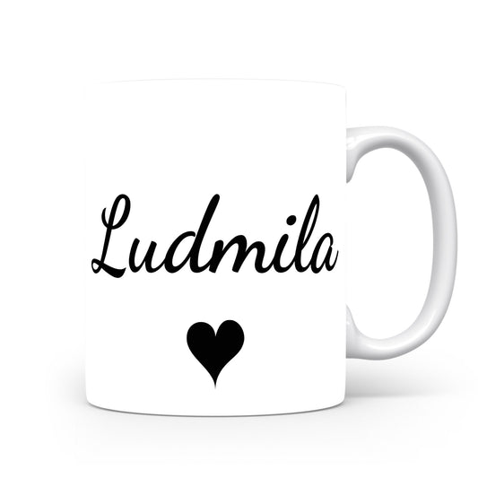 Hrnek se jménem Ludmila | Romantický hrnek se srdcem