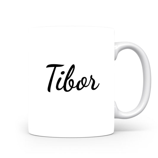 Hrnek se jménem Tibor | Minimalistický pánský hrnek