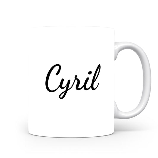 Hrnek se jménem Cyril | Minimalistický pánský hrnek