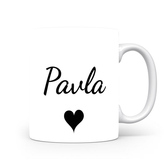 Hrnek se jménem Pavla | Romantický hrnek se srdcem