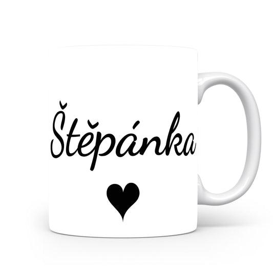 Hrnek se jménem Štěpánka | Romantický hrnek se srdcem