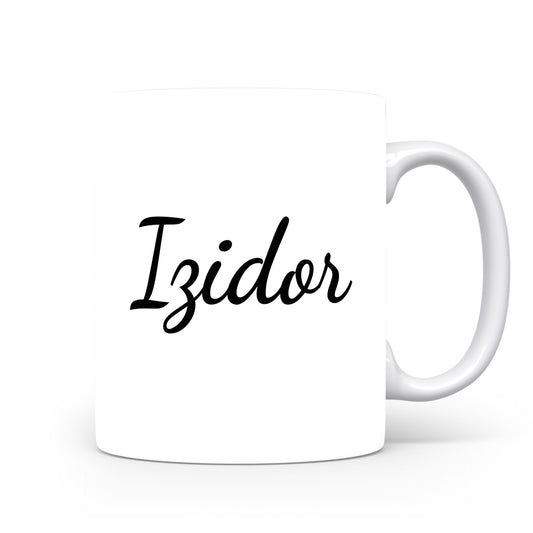 Hrnek se jménem Izidor | Minimalistický pánský hrnek