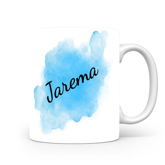 Hrnek se jménem Jarema | Modrý akvarelový hrnek