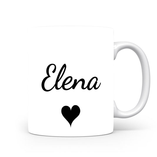 Hrnek se jménem Elena | Romantický hrnek se srdcem