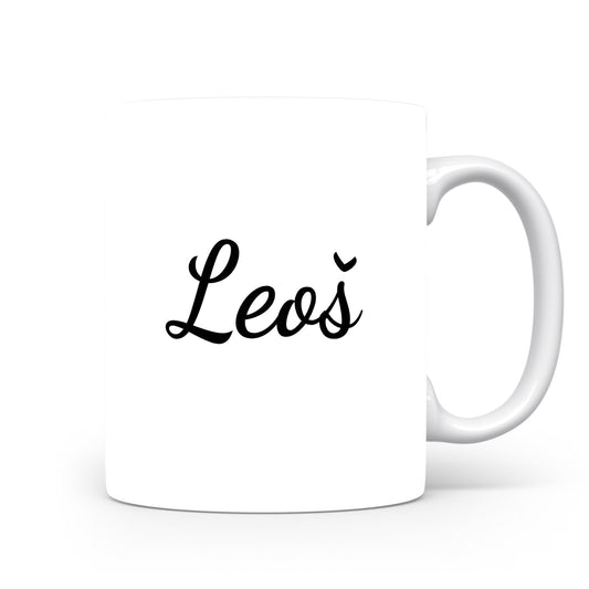 Hrnek se jménem Leoš | Minimalistický pánský hrnek