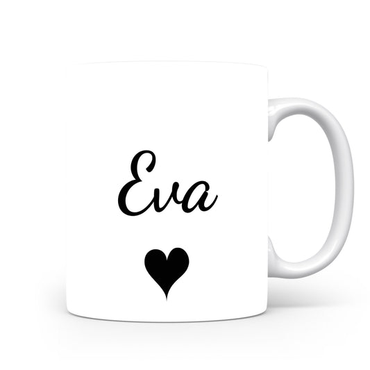 Hrnek se jménem Eva | Romantický hrnek se srdcem