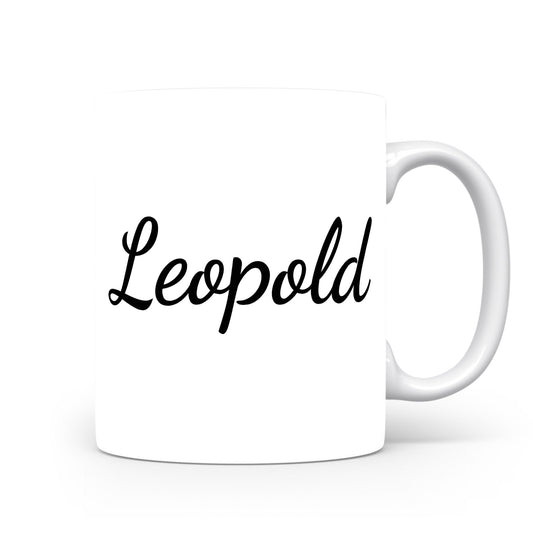 Hrnek se jménem Leopold | Minimalistický pánský hrnek