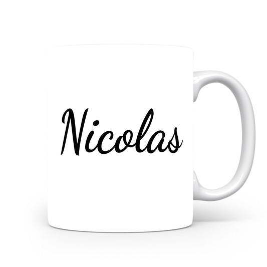Hrnek se jménem Nicolas | Minimalistický pánský hrnek