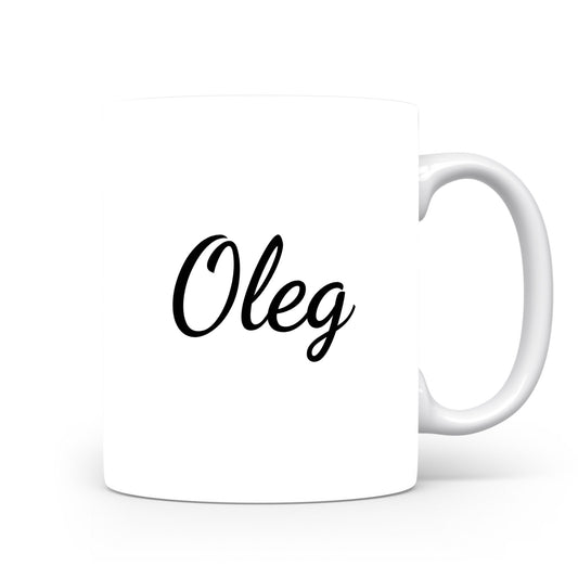 Hrnek se jménem Oleg | Minimalistický pánský hrnek