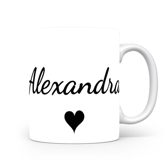 Hrnek se jménem Alexandra | Romantický hrnek se srdcem