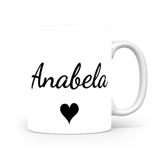 Hrnek se jménem Anabela | Romantický hrnek se srdcem