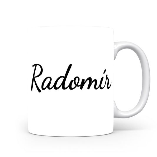 Hrnek se jménem Radomír | Minimalistický pánský hrnek