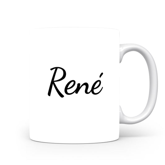 Hrnek se jménem René | Minimalistický pánský hrnek