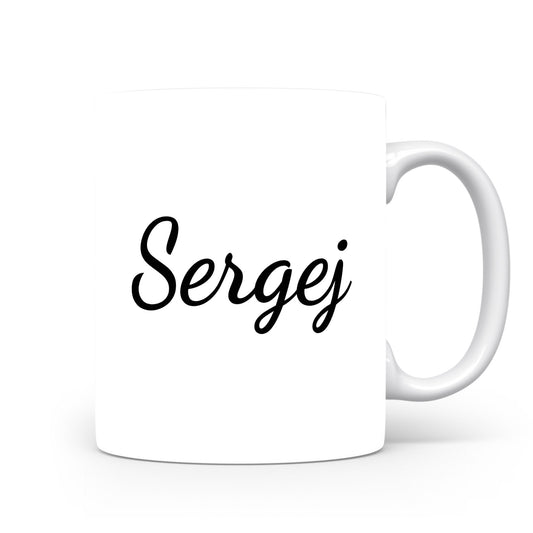 Hrnek se jménem Sergej | Minimalistický pánský hrnek