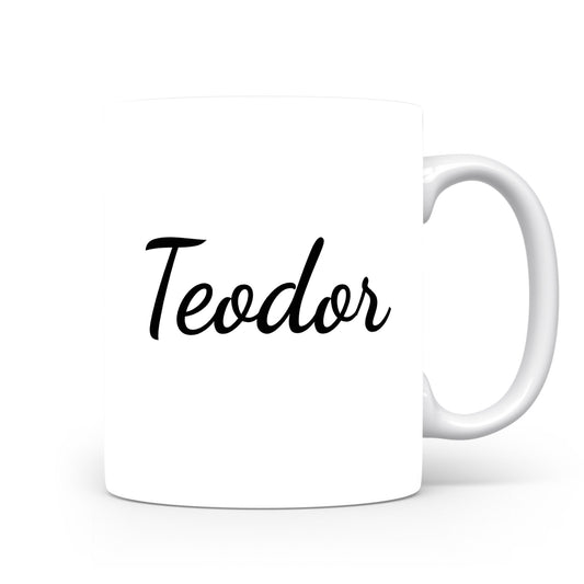 Hrnek se jménem Teodor | Minimalistický pánský hrnek