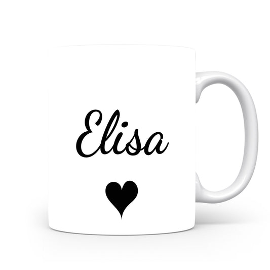Hrnek se jménem Elisa | Romantický hrnek se srdcem