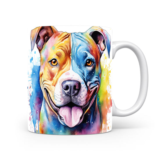 Hrnek s veselým obličejem pitbulla