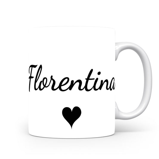Hrnek se jménem Florentina | Romantický hrnek se srdcem