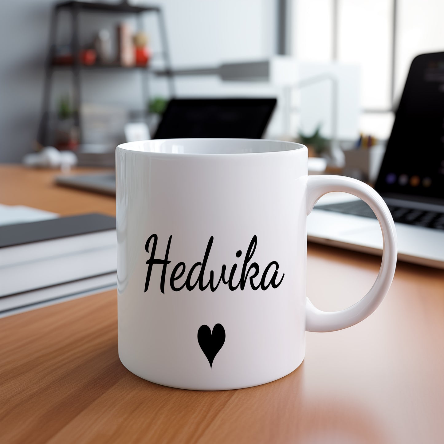 Hrnek se jménem Hedvika – romantický styl se srdcem