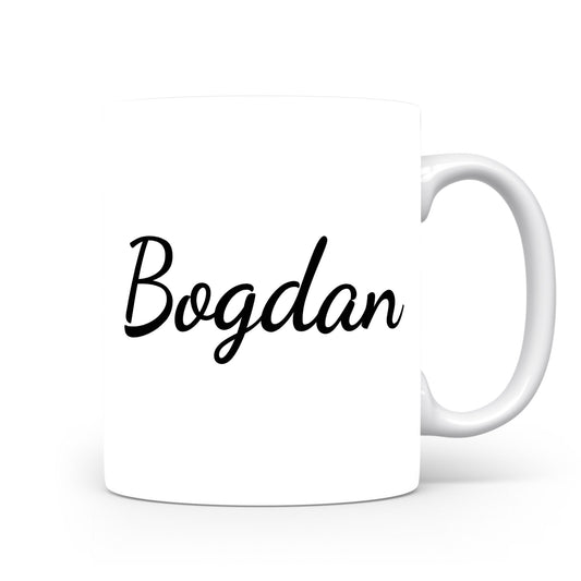 Hrnek se jménem Bogdan | Minimalistický pánský hrnek