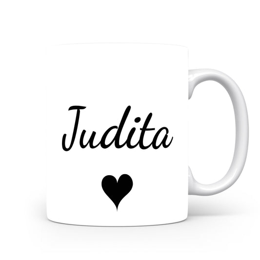 Hrnek se jménem Judita | Romantický hrnek se srdcem