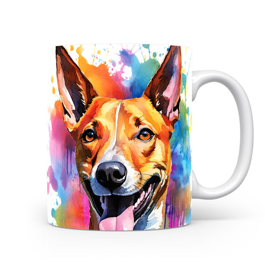 Hrnek s veselým obličejem basenji