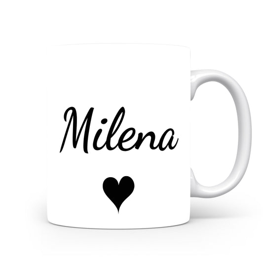 Hrnek se jménem Milena | Romantický hrnek se srdcem