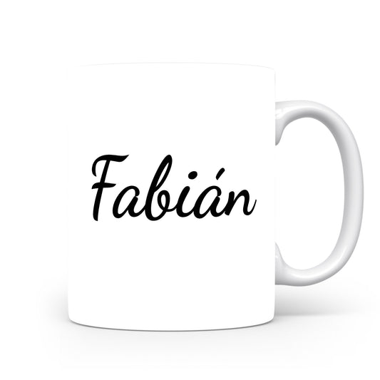 Hrnek se jménem Fabían | Minimalistický pánský hrnek