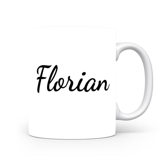 Hrnek se jménem Florian | Minimalistický pánský hrnek