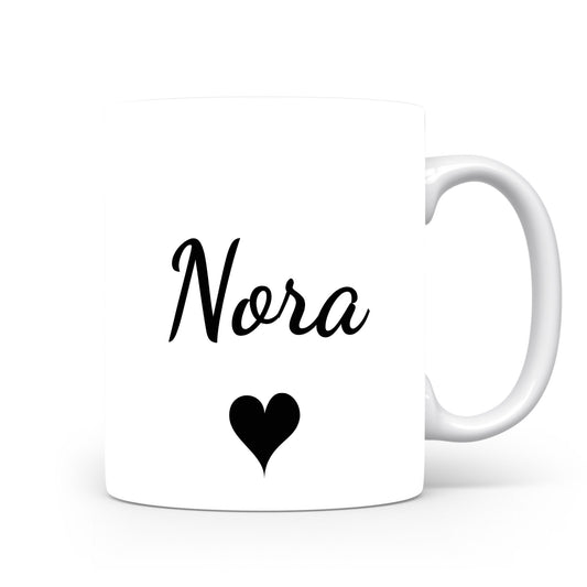 Hrnek se jménem Nora | Romantický hrnek se srdcem