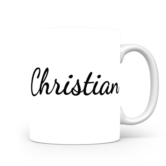 Hrnek se jménem Christian | Minimalistický pánský hrnek