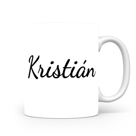 Hrnek se jménem Kristián | Minimalistický pánský hrnek