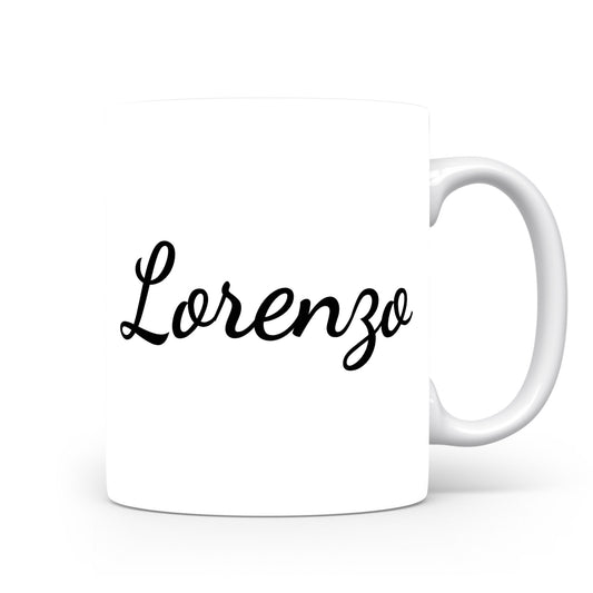 Hrnek se jménem Lorenzo | Minimalistický pánský hrnek