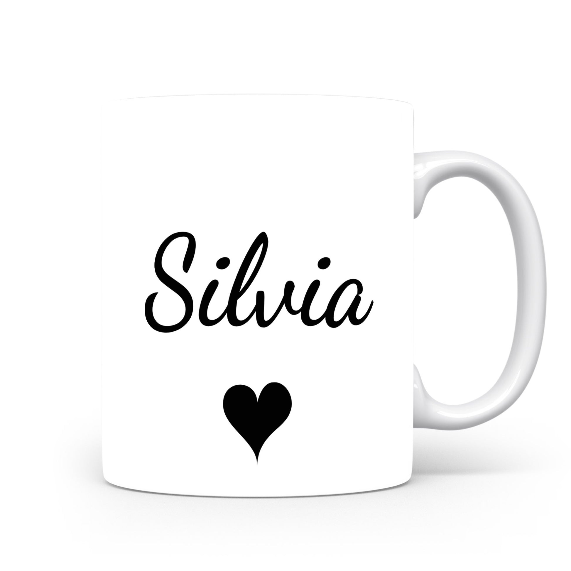 Hrnek se jménem Silvia | Romantický hrnek se srdcem