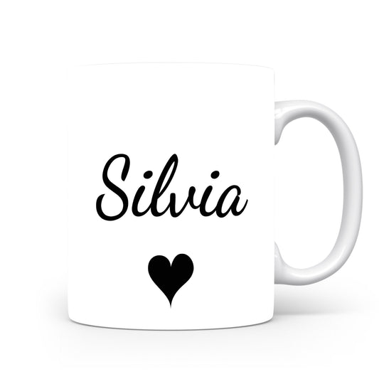 Hrnek se jménem Silvia | Romantický hrnek se srdcem