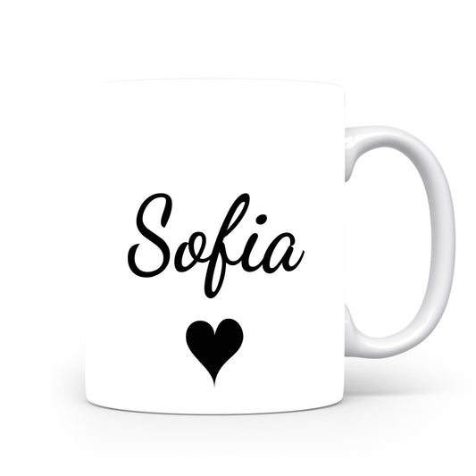 Hrnek se jménem Sofia | Romantický hrnek se srdcem