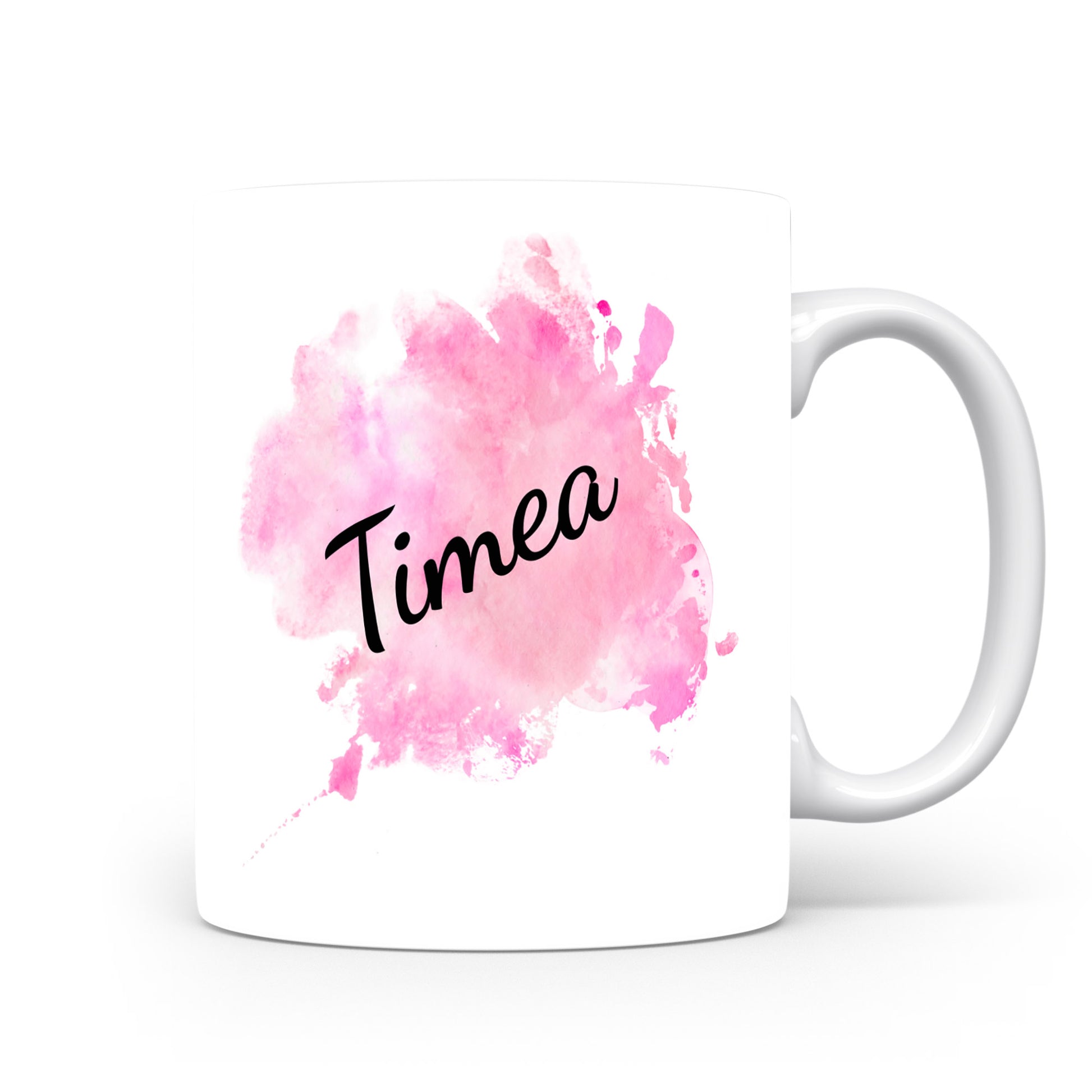 Hrnek se jménem Timea | Růžový akvarelový hrnek