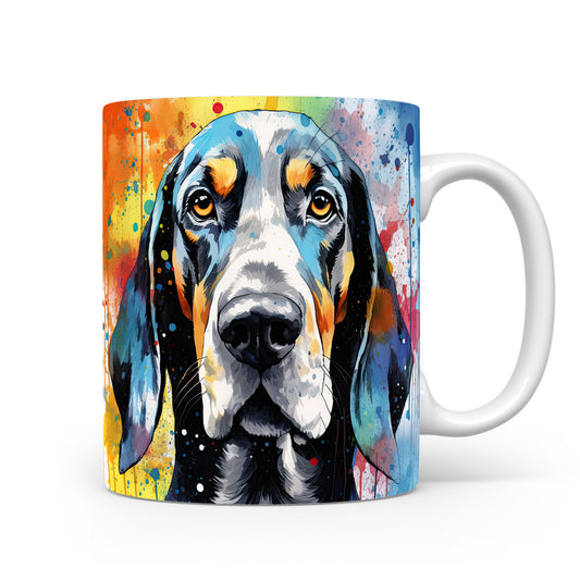 Hrnek s coonhound v uměleckém stylu