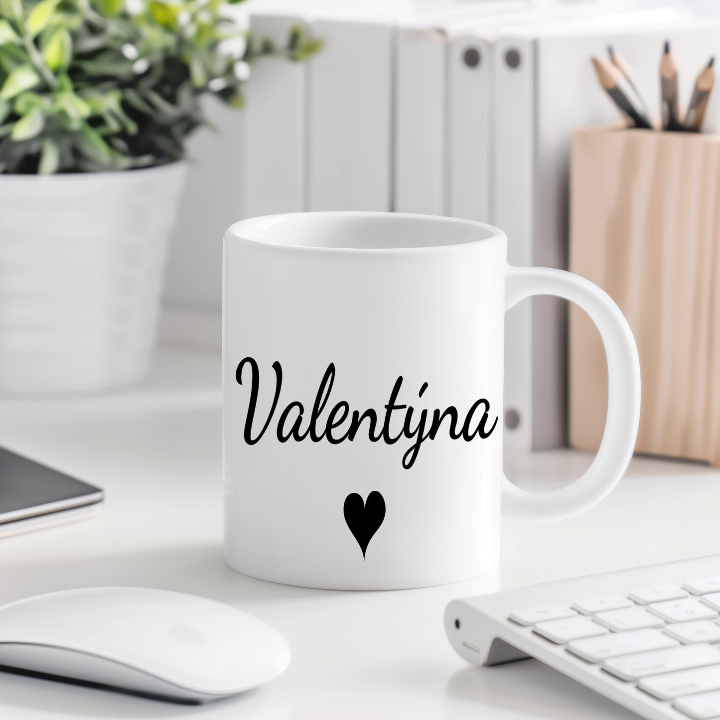 Hrnek se jménem Valentýna – romantický styl se srdcem