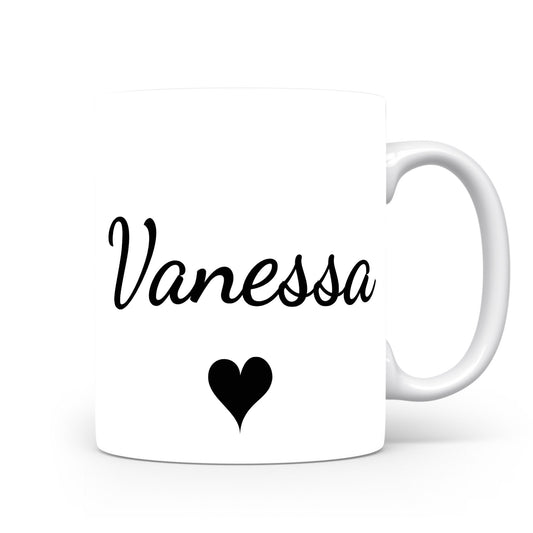 Hrnek se jménem Vanessa | Romantický hrnek se srdcem