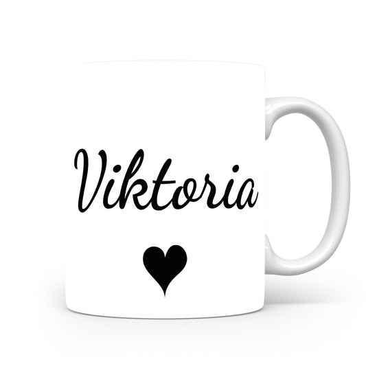 Hrnek se jménem Viktoria | Romantický hrnek se srdcem