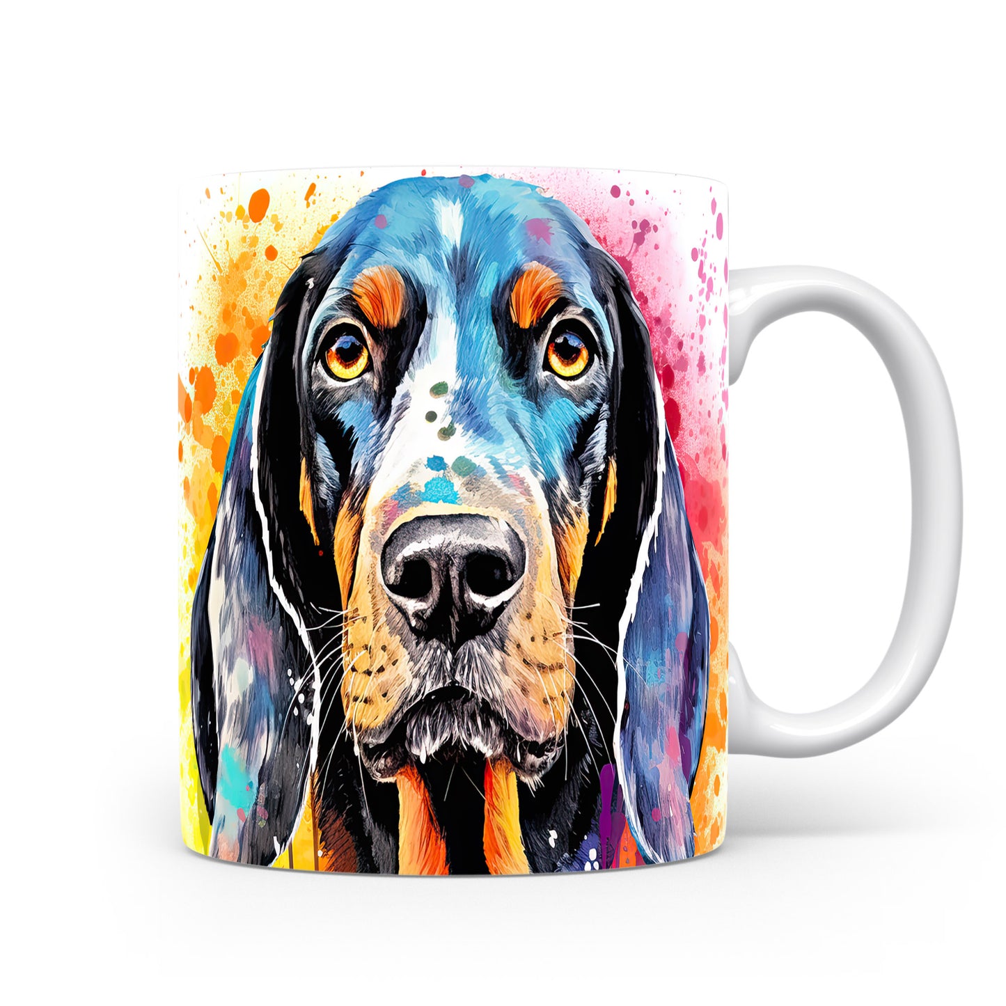 Hrnek s barevným portrétem coonhound