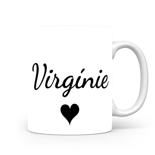 Hrnek se jménem Virgínie | Romantický hrnek se srdcem